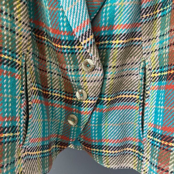 Modcloth Myrtlewood of California Colorful Herringbone Plaid Vest PLUS 2x - Picture 4 of 6